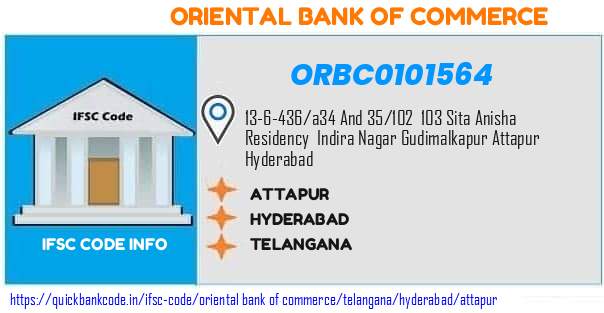 Oriental Bank of Commerce Attapur ORBC0101564 IFSC Code