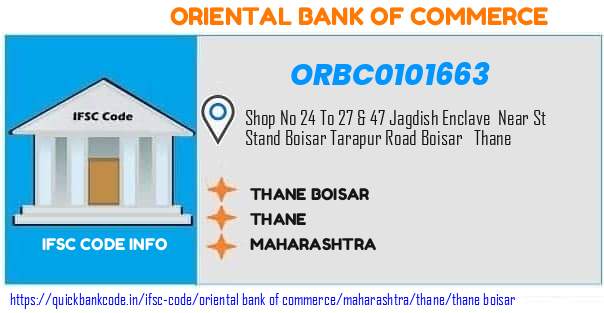 Oriental Bank of Commerce Thane Boisar ORBC0101663 IFSC Code