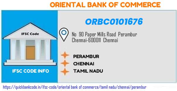 Oriental Bank of Commerce Perambur ORBC0101676 IFSC Code