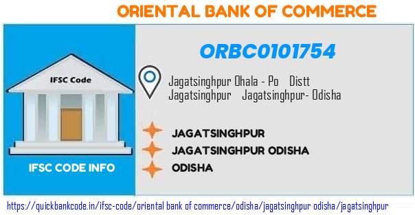 Oriental Bank of Commerce Jagatsinghpur ORBC0101754 IFSC Code