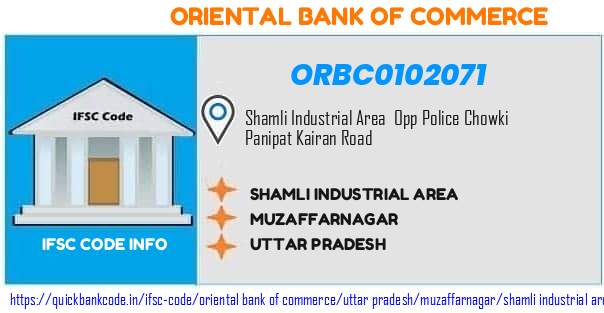 Oriental Bank of Commerce Shamli Industrial Area ORBC0102071 IFSC Code