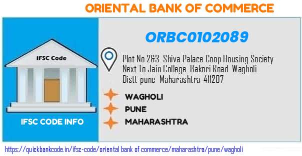 Oriental Bank of Commerce Wagholi ORBC0102089 IFSC Code