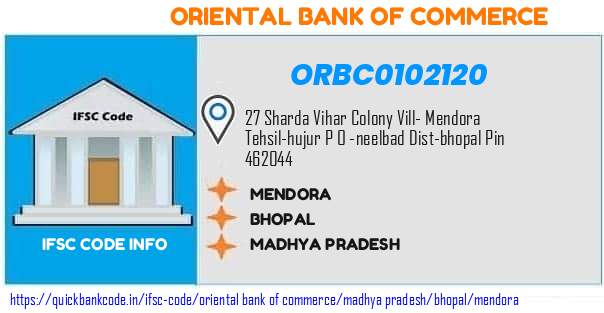 Oriental Bank of Commerce Mendora ORBC0102120 IFSC Code