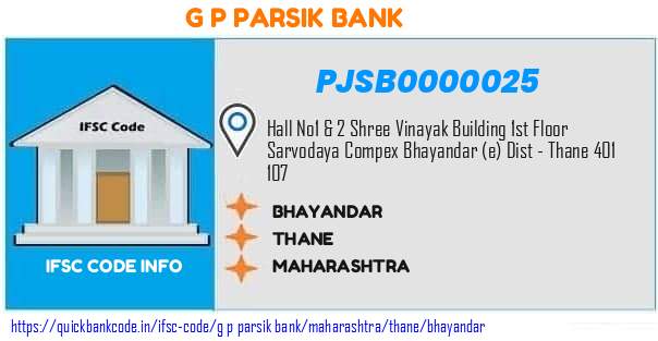 G P Parsik Bank Bhayandar PJSB0000025 IFSC Code