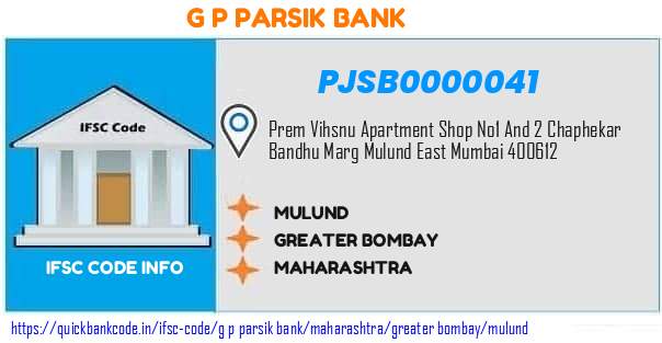 G P Parsik Bank Mulund PJSB0000041 IFSC Code