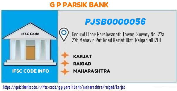 G P Parsik Bank Karjat PJSB0000056 IFSC Code