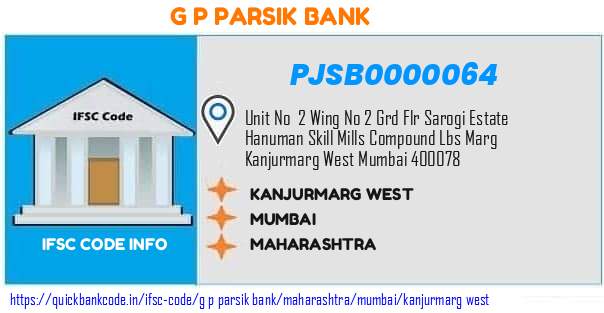 G P Parsik Bank Kanjurmarg West PJSB0000064 IFSC Code