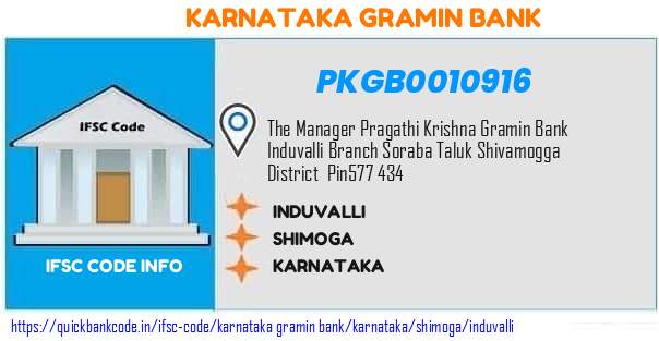 Karnataka Gramin Bank Induvalli PKGB0010916 IFSC Code