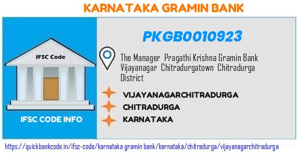 Karnataka Gramin Bank Vijayanagarchitradurga PKGB0010923 IFSC Code