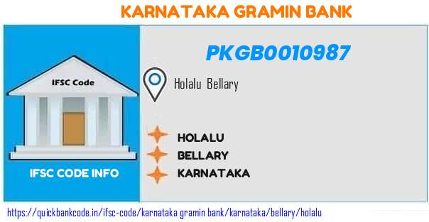 Karnataka Gramin Bank Holalu PKGB0010987 IFSC Code