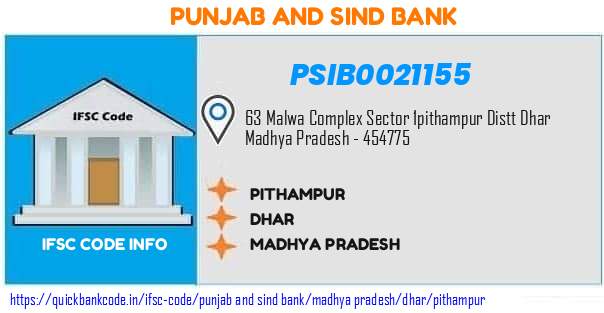 Punjab And Sind Bank Pithampur PSIB0021155 IFSC Code