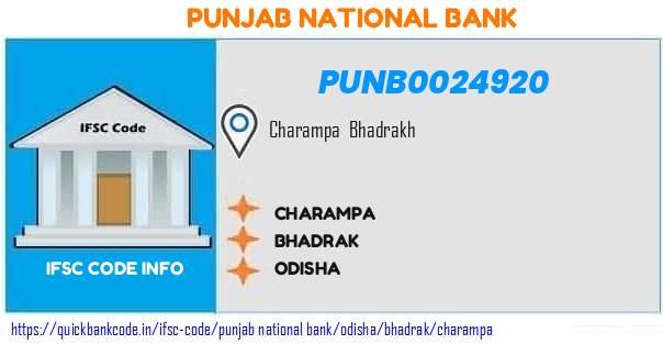 Punjab National Bank Charampa PUNB0024920 IFSC Code