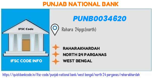 Punjab National Bank Raharakhardah PUNB0034620 IFSC Code