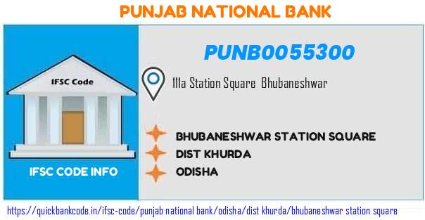 Punjab National Bank Bhubaneshwar Station Square PUNB0055300 IFSC Code