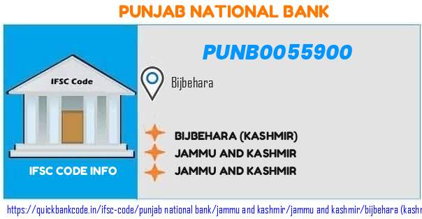 Punjab National Bank Bijbehara kashmir PUNB0055900 IFSC Code