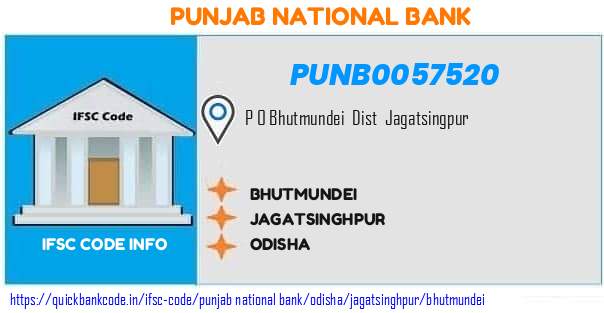 Punjab National Bank Bhutmundei PUNB0057520 IFSC Code