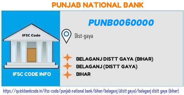 Punjab National Bank Belaganj Distt Gaya bihar PUNB0060000 IFSC Code