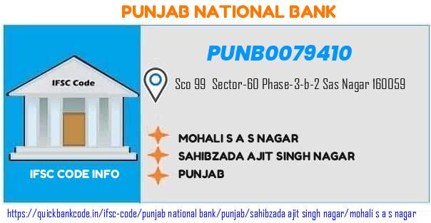 Punjab National Bank Mohali S A S Nagar PUNB0079410 IFSC Code