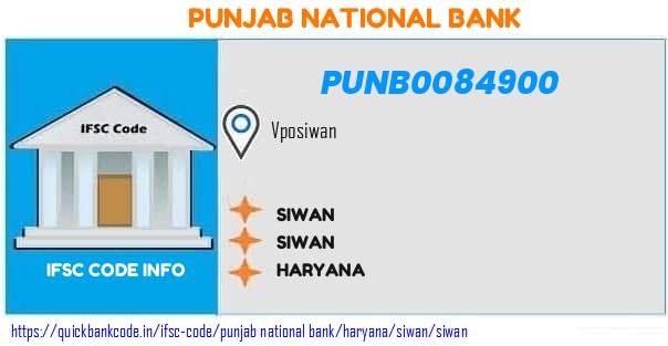 Punjab National Bank Siwan PUNB0084900 IFSC Code