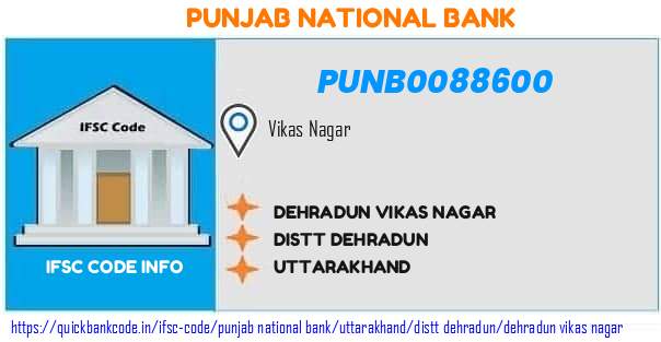 Punjab National Bank Dehradun Vikas Nagar PUNB0088600 IFSC Code