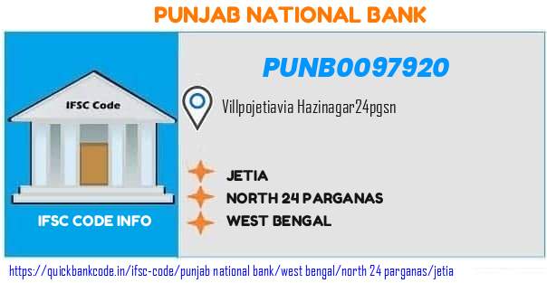 Punjab National Bank Jetia PUNB0097920 IFSC Code