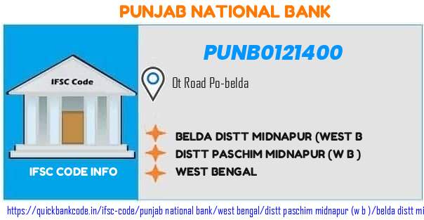 Punjab National Bank Belda Distt Midnapur west B PUNB0121400 IFSC Code