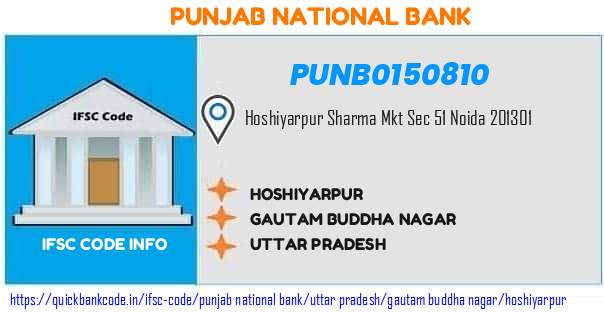 Punjab National Bank Hoshiyarpur PUNB0150810 IFSC Code