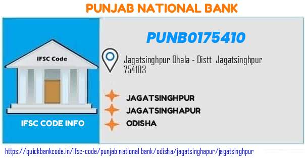 Punjab National Bank Jagatsinghpur PUNB0175410 IFSC Code