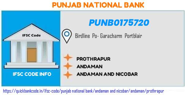 Punjab National Bank Prothrapur PUNB0175720 IFSC Code