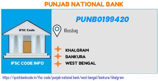 Punjab National Bank Khalgram PUNB0199420 IFSC Code