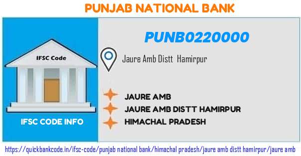 Punjab National Bank Jaure Amb PUNB0220000 IFSC Code