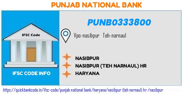 Punjab National Bank Nasibpur PUNB0333800 IFSC Code