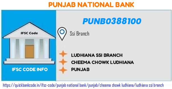 Punjab National Bank Ludhiana Ssi Branch PUNB0388100 IFSC Code