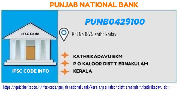 Punjab National Bank Kathrikadavu Ekm PUNB0429100 IFSC Code