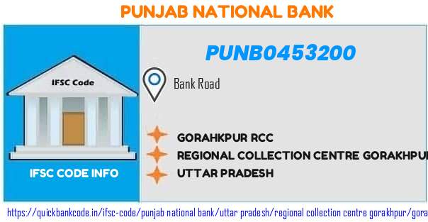 Punjab National Bank Gorahkpur Rcc PUNB0453200 IFSC Code