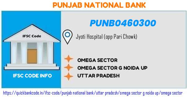 Punjab National Bank Omega Sector PUNB0460300 IFSC Code