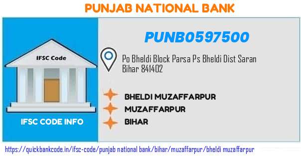 Punjab National Bank Bheldi Muzaffarpur PUNB0597500 IFSC Code