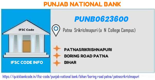 Punjab National Bank Patnasrikrishnapuri PUNB0623600 IFSC Code