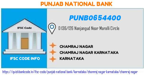 Punjab National Bank Chamraj Nagar PUNB0654400 IFSC Code