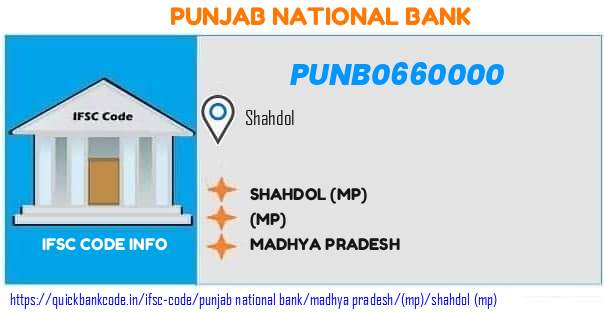Punjab National Bank Shahdol mp PUNB0660000 IFSC Code