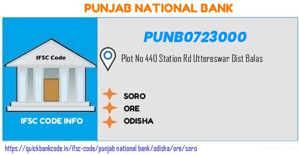 Punjab National Bank Soro PUNB0723000 IFSC Code