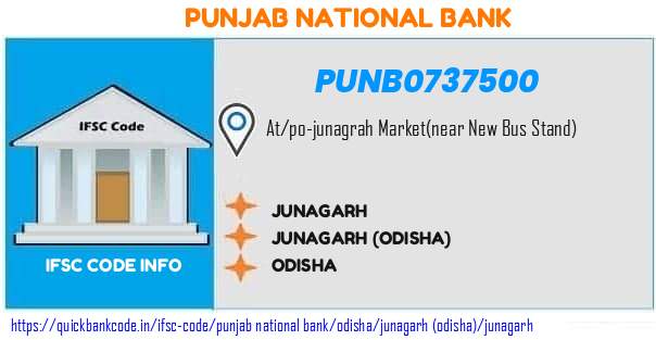 Punjab National Bank Junagarh PUNB0737500 IFSC Code