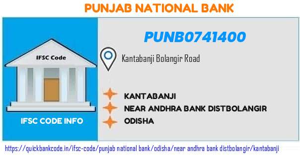 Punjab National Bank Kantabanji PUNB0741400 IFSC Code