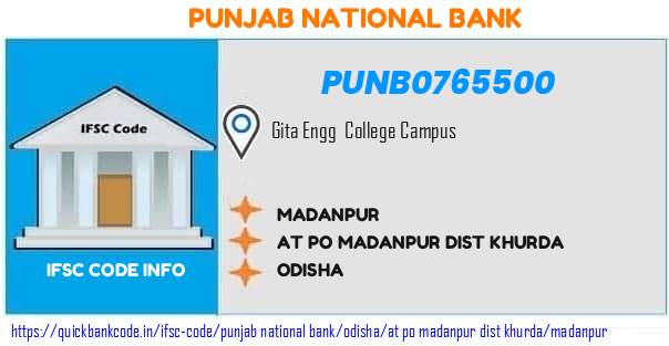 Punjab National Bank Madanpur PUNB0765500 IFSC Code