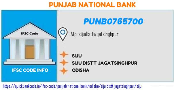 Punjab National Bank Siju PUNB0765700 IFSC Code