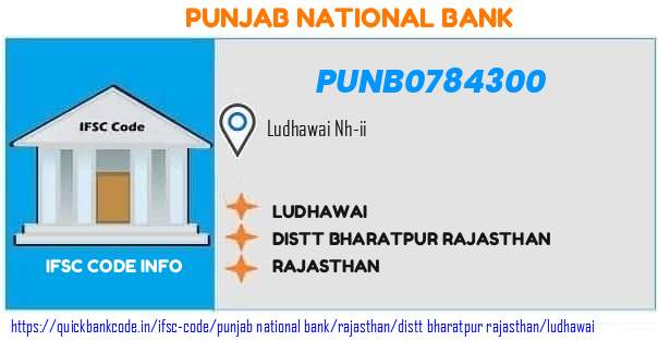 PUNB0784300 Punjab National Bank. LUDHAWAI