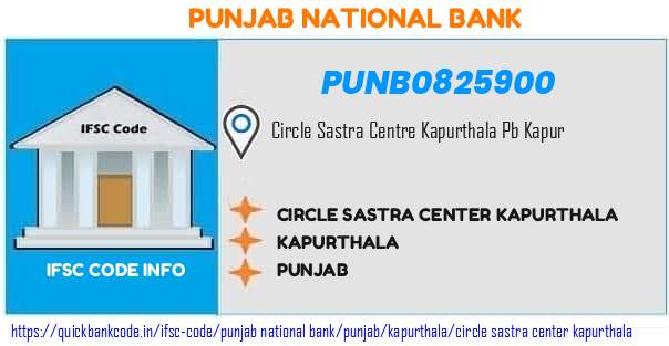 Punjab National Bank Circle Sastra Center Kapurthala PUNB0825900 IFSC Code