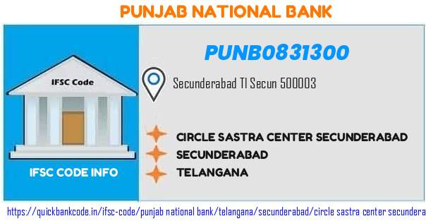 Punjab National Bank Circle Sastra Center Secunderabad PUNB0831300 IFSC Code