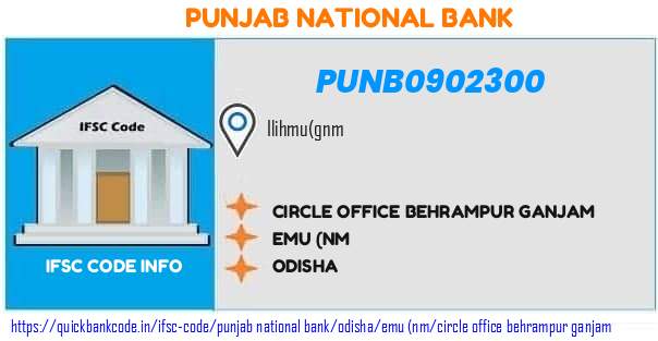 Punjab National Bank Circle Office Behrampur Ganjam PUNB0902300 IFSC Code