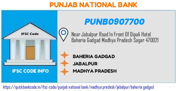 Punjab National Bank Baheria Gadgad PUNB0907700 IFSC Code